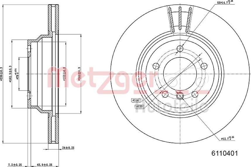 Metzger 6110401 - Discofreno autozon.pro