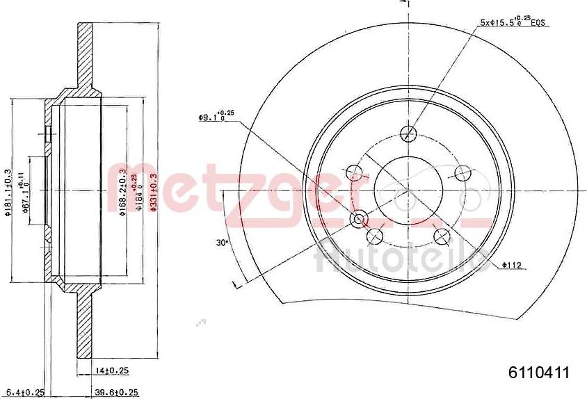 Metzger 6110411 - Discofreno autozon.pro