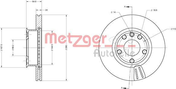 Metzger 6110484 - Discofreno autozon.pro