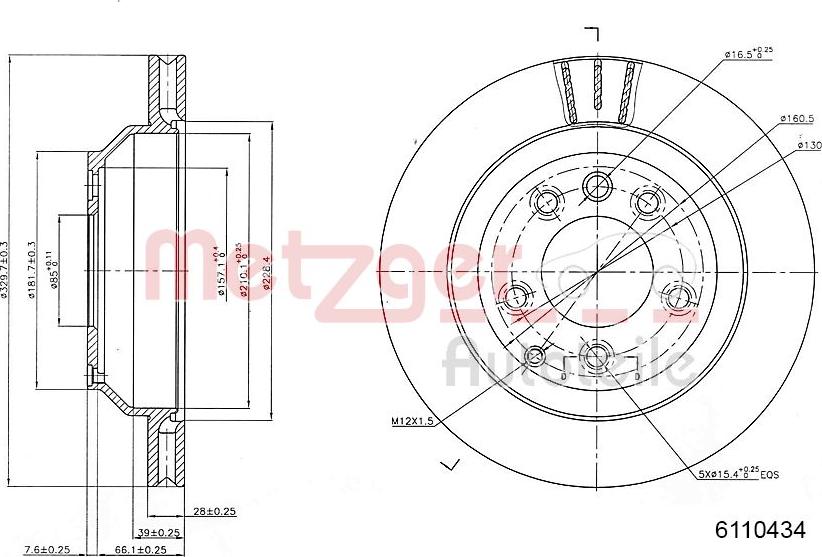 Metzger 6110434 - Discofreno autozon.pro