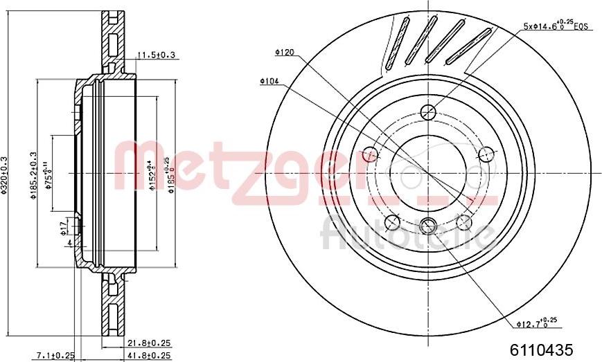 Metzger 6110435 - Discofreno autozon.pro