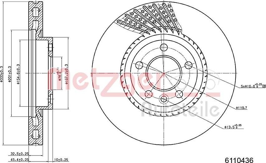 Metzger 6110436 - Discofreno autozon.pro