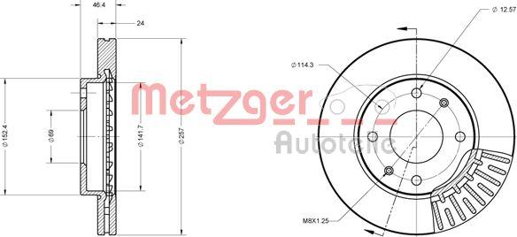 Metzger 6110433 - Discofreno autozon.pro