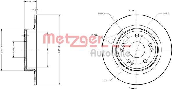 Metzger 6110426 - Discofreno autozon.pro