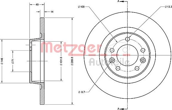 Metzger 6110422 - Discofreno autozon.pro