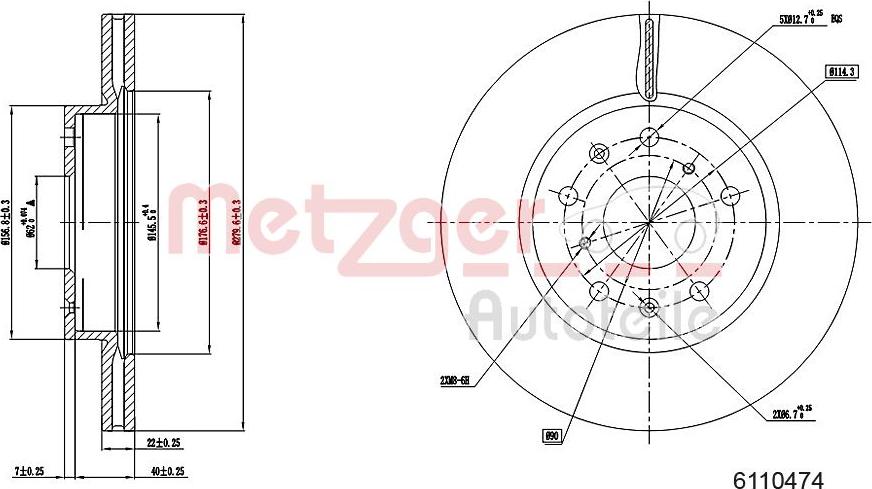 Metzger 6110474 - Discofreno autozon.pro