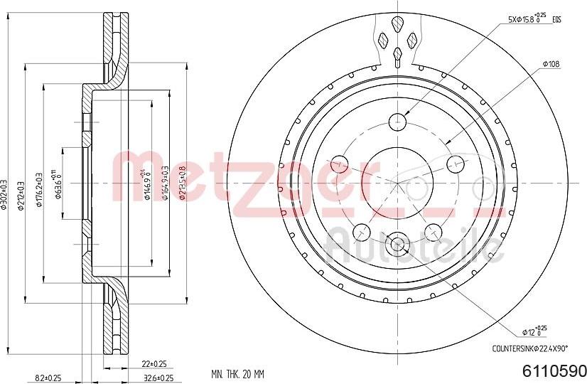 Metzger 6110590 - Discofreno autozon.pro