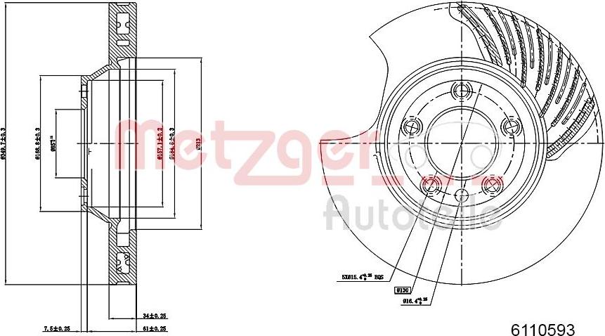 Metzger 6110593 - Discofreno autozon.pro