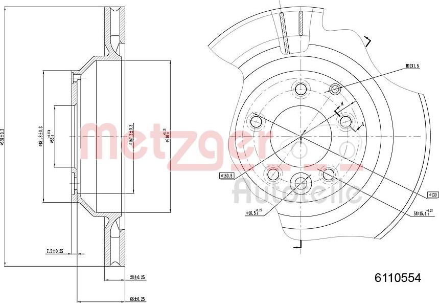 Metzger 6110554 - Discofreno autozon.pro