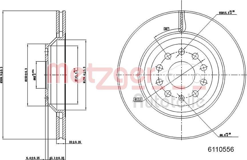 Metzger 6110556 - Discofreno autozon.pro