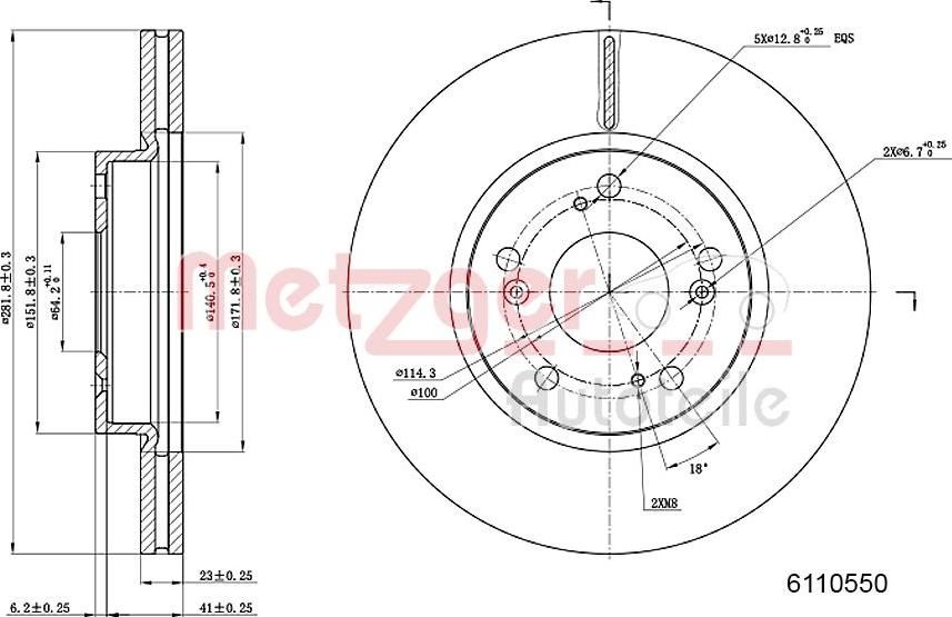 Metzger 6110550 - Discofreno autozon.pro