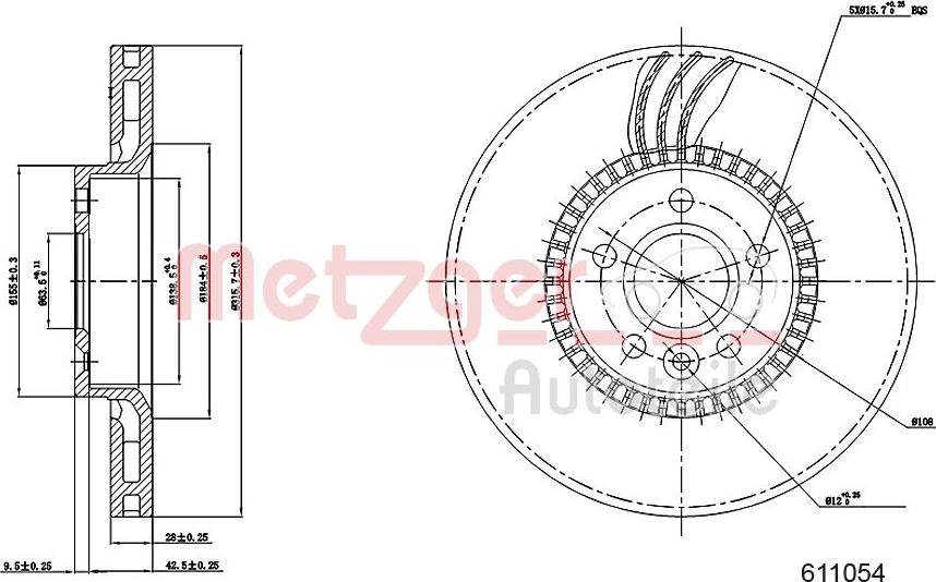 Metzger 6110504 - Discofreno autozon.pro