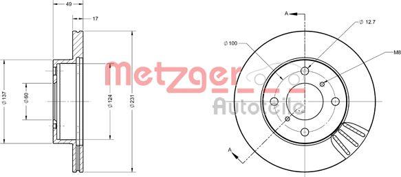 Metzger 6110500 - Discofreno autozon.pro