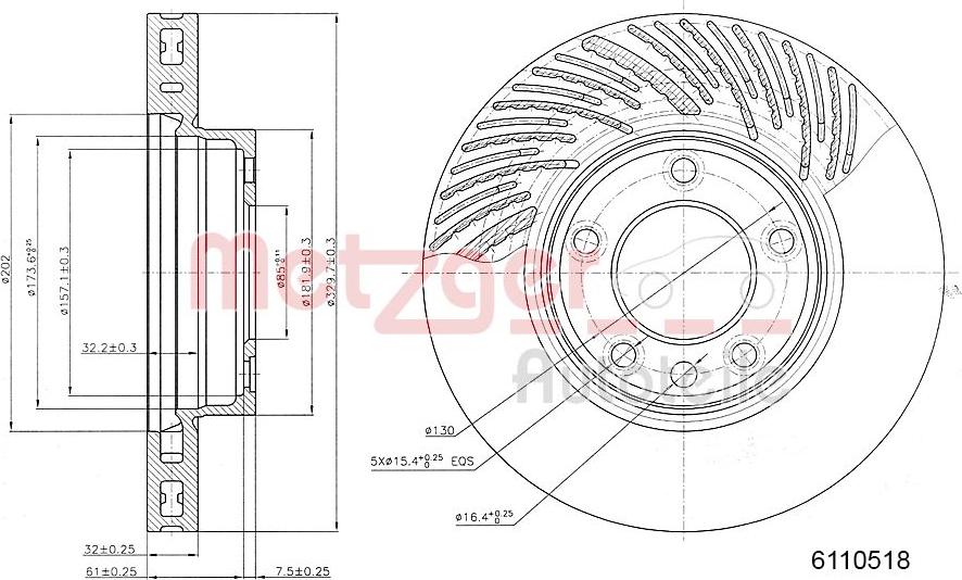 Metzger 6110518 - Discofreno autozon.pro