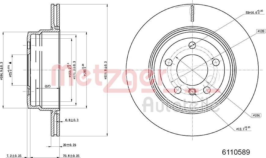 Metzger 6110589 - Discofreno autozon.pro