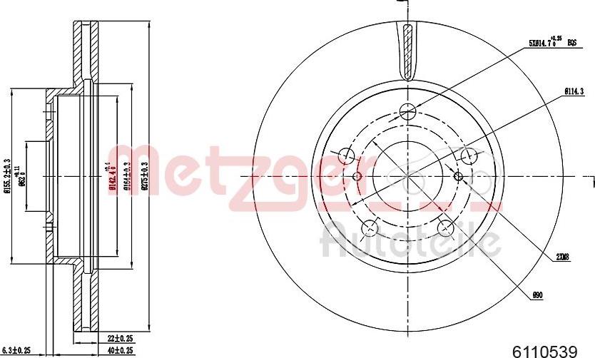 Metzger 6110539 - Discofreno autozon.pro