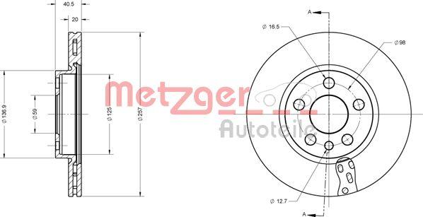 Metzger 6110528 - Discofreno autozon.pro