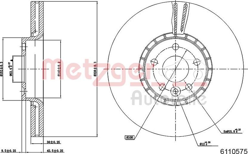 Metzger 6110575 - Discofreno autozon.pro