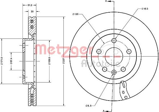 Metzger 6110698 - Discofreno autozon.pro