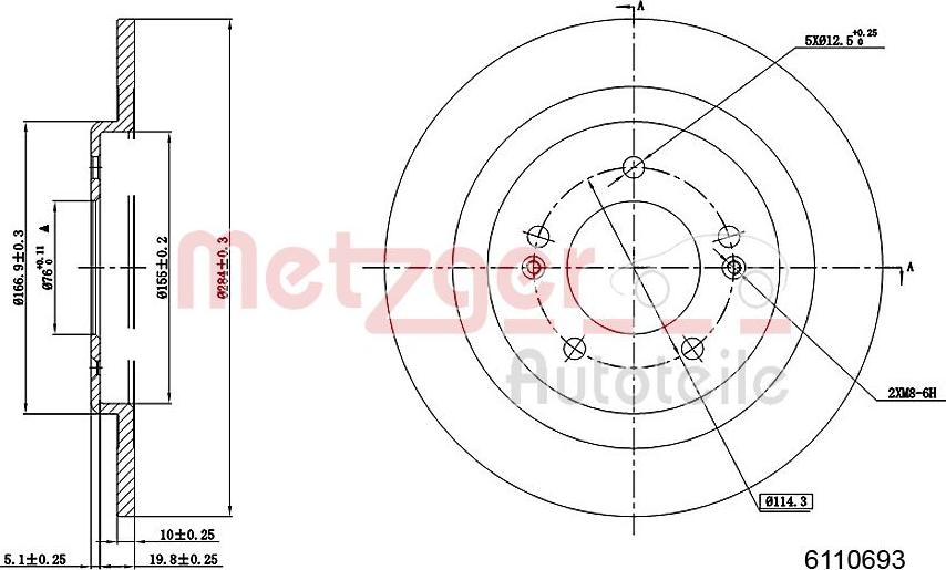 Metzger 6110693 - Discofreno autozon.pro