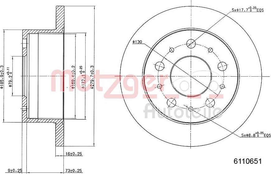 Metzger 6110651 - Discofreno autozon.pro