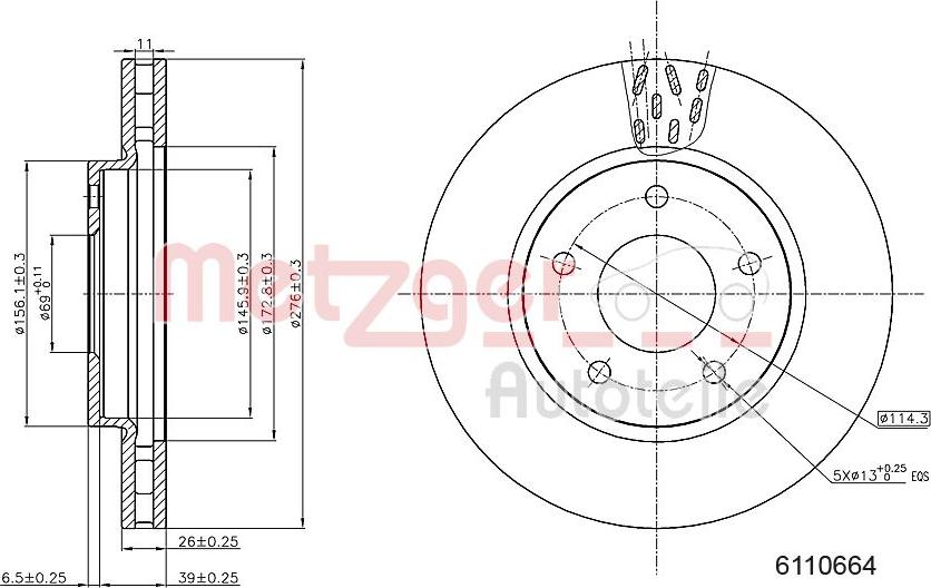 Metzger 6110664 - Discofreno autozon.pro