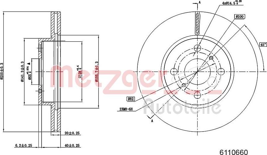 Metzger 6110660 - Discofreno autozon.pro