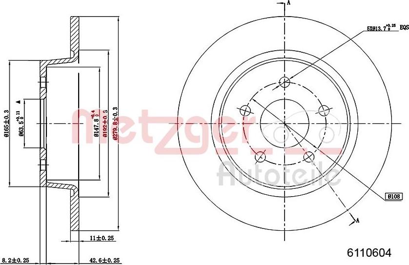 Metzger 6110604 - Discofreno autozon.pro