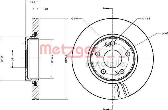 Metzger 6110600 - Discofreno autozon.pro