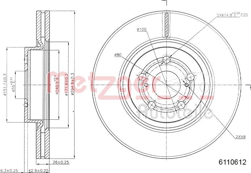 Metzger 6110612 - Discofreno autozon.pro