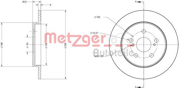 Metzger 6110617 - Discofreno autozon.pro