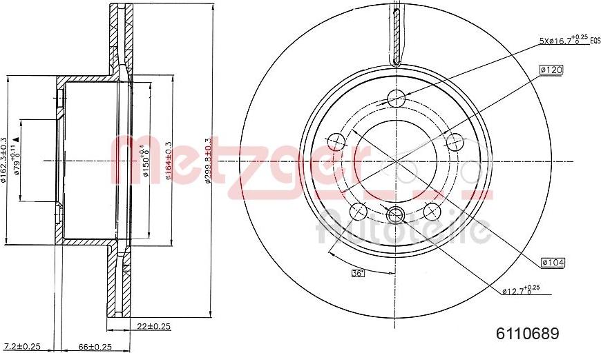 Metzger 6110689 - Discofreno autozon.pro