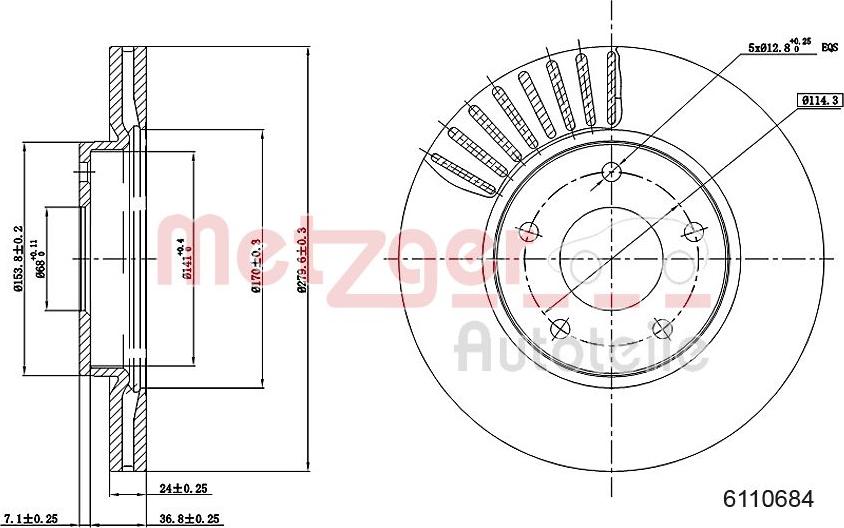 Metzger 6110684 - Discofreno autozon.pro