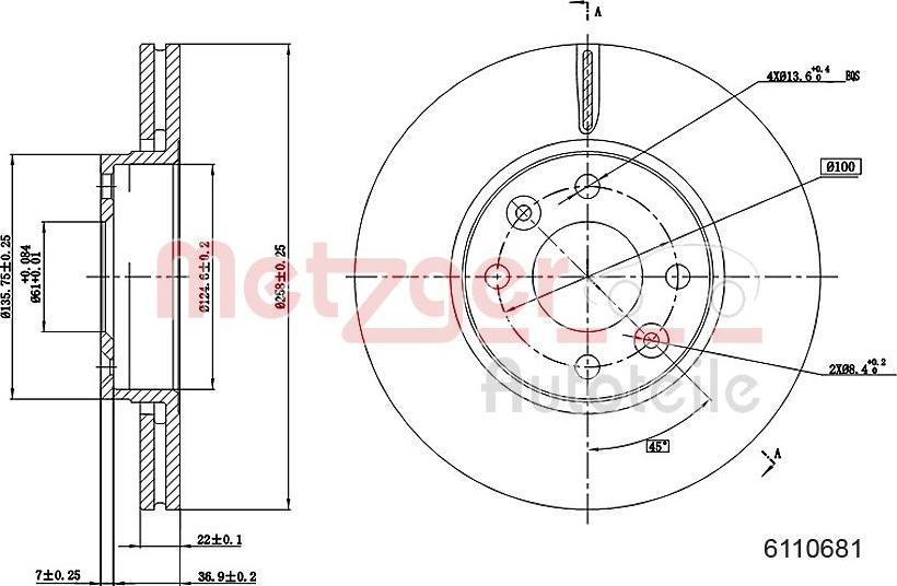 Metzger 6110681 - Discofreno autozon.pro