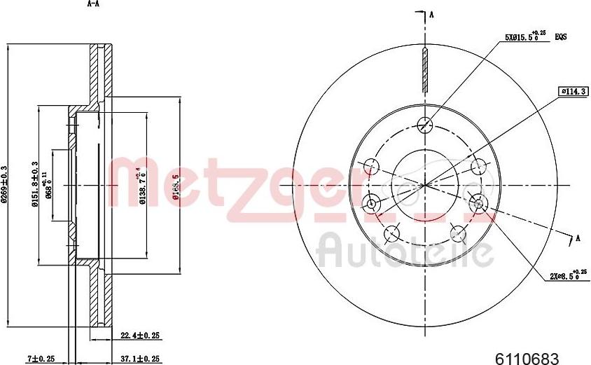 Metzger 6110683 - Discofreno autozon.pro