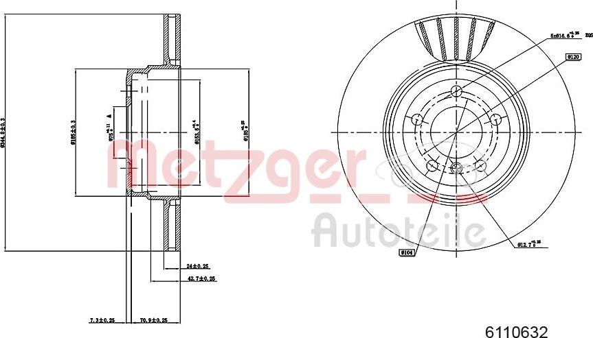 Metzger 6110632 - Discofreno autozon.pro