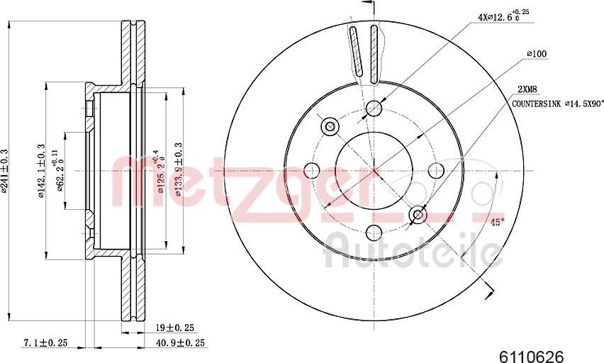 Metzger 6110626 - Discofreno autozon.pro