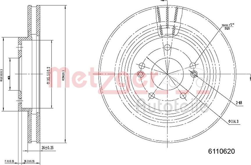 Metzger 6110620 - Discofreno autozon.pro