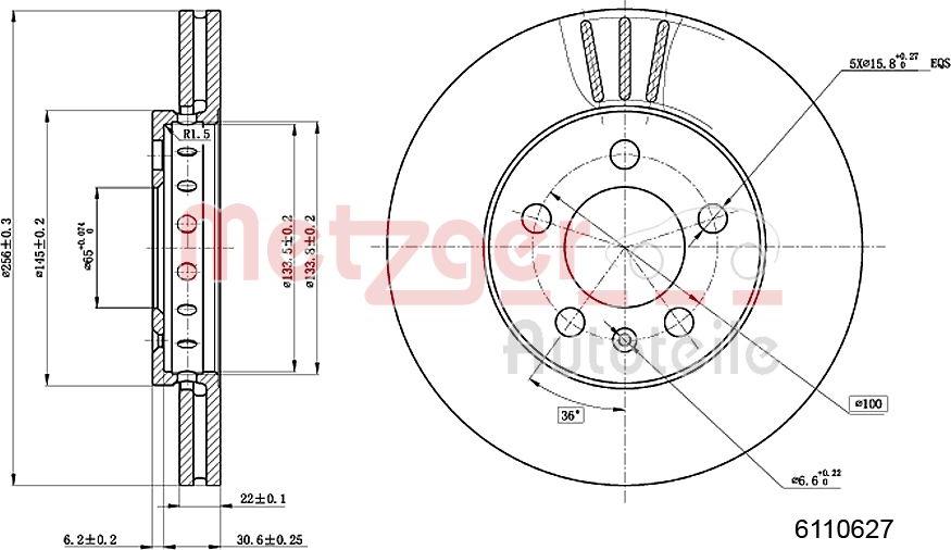 Metzger 6110627 - Discofreno autozon.pro