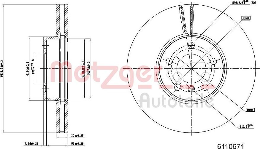 Metzger 6110671 - Discofreno autozon.pro