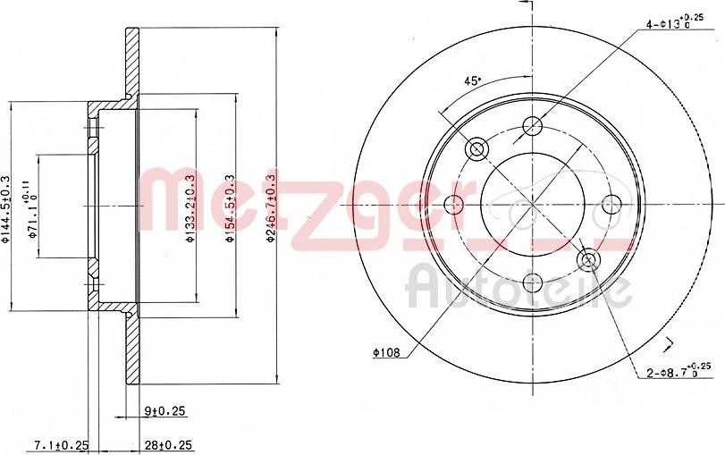 Metzger 6110094 - Discofreno autozon.pro