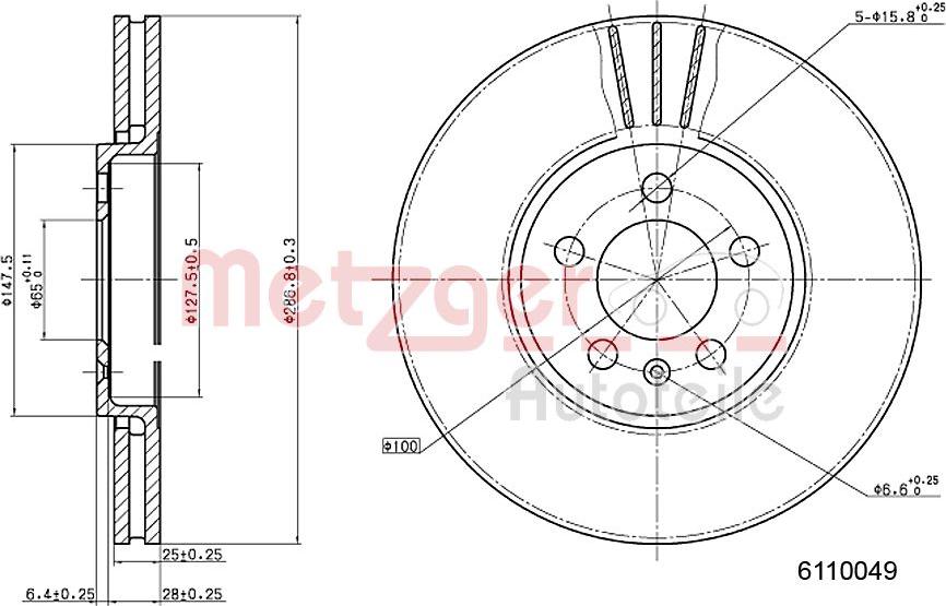 Metzger 6110049 - Discofreno autozon.pro