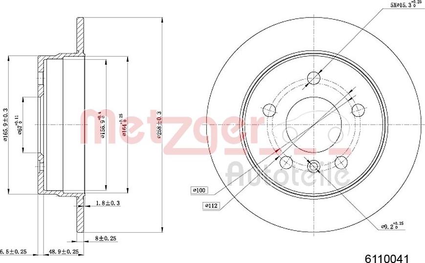 Metzger 6110041 - Discofreno autozon.pro