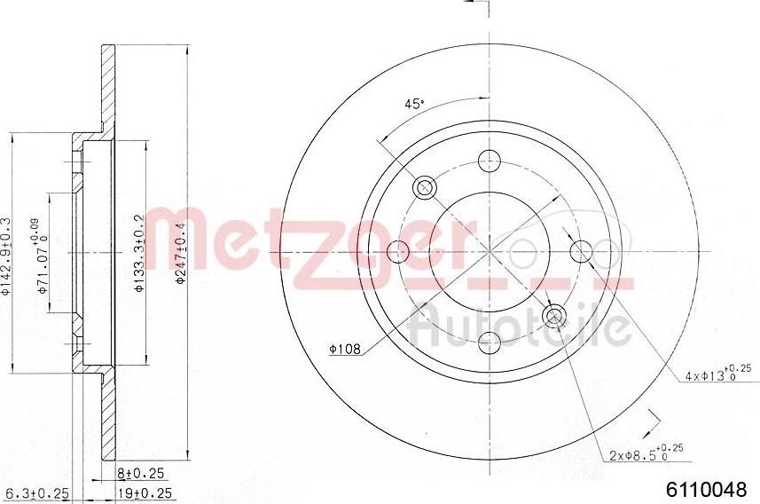 Metzger 6110048 - Discofreno autozon.pro