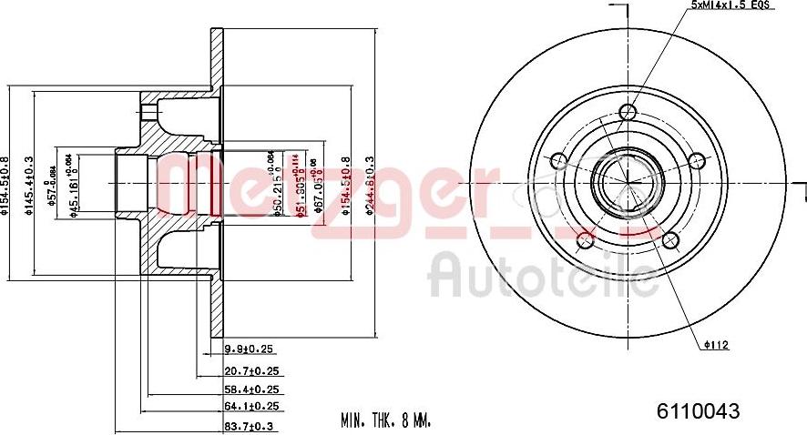 Metzger 6110043 - Discofreno autozon.pro