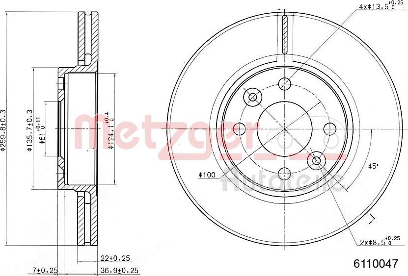 Metzger 6110047 - Discofreno autozon.pro