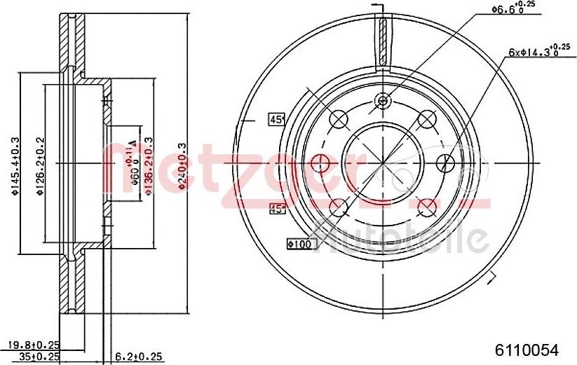 Metzger 6110054 - Discofreno autozon.pro