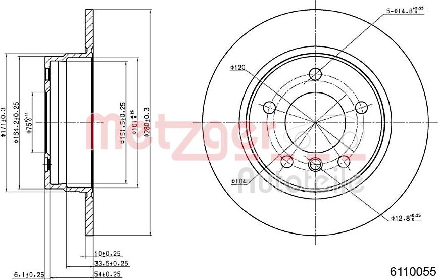 Metzger 6110055 - Discofreno autozon.pro