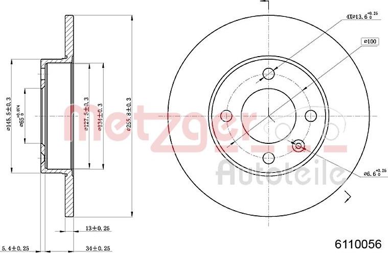 Metzger 6110056 - Discofreno autozon.pro