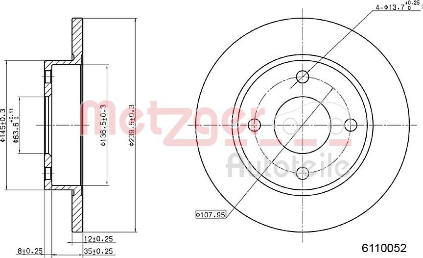 Metzger 6110052 - Discofreno autozon.pro